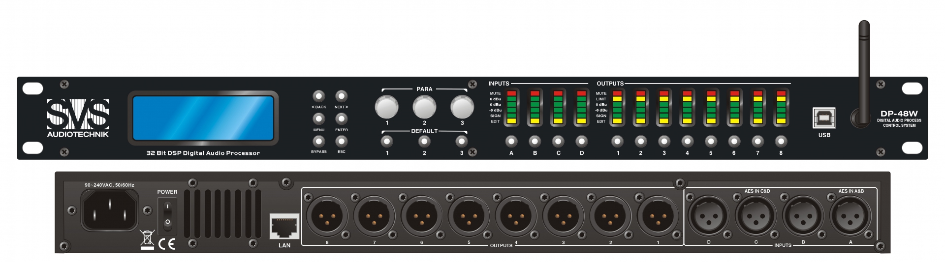 SVS Audiotechnik DP-48W Цифровой процессор: 4 входа 8 выходов в Улан-Удэ